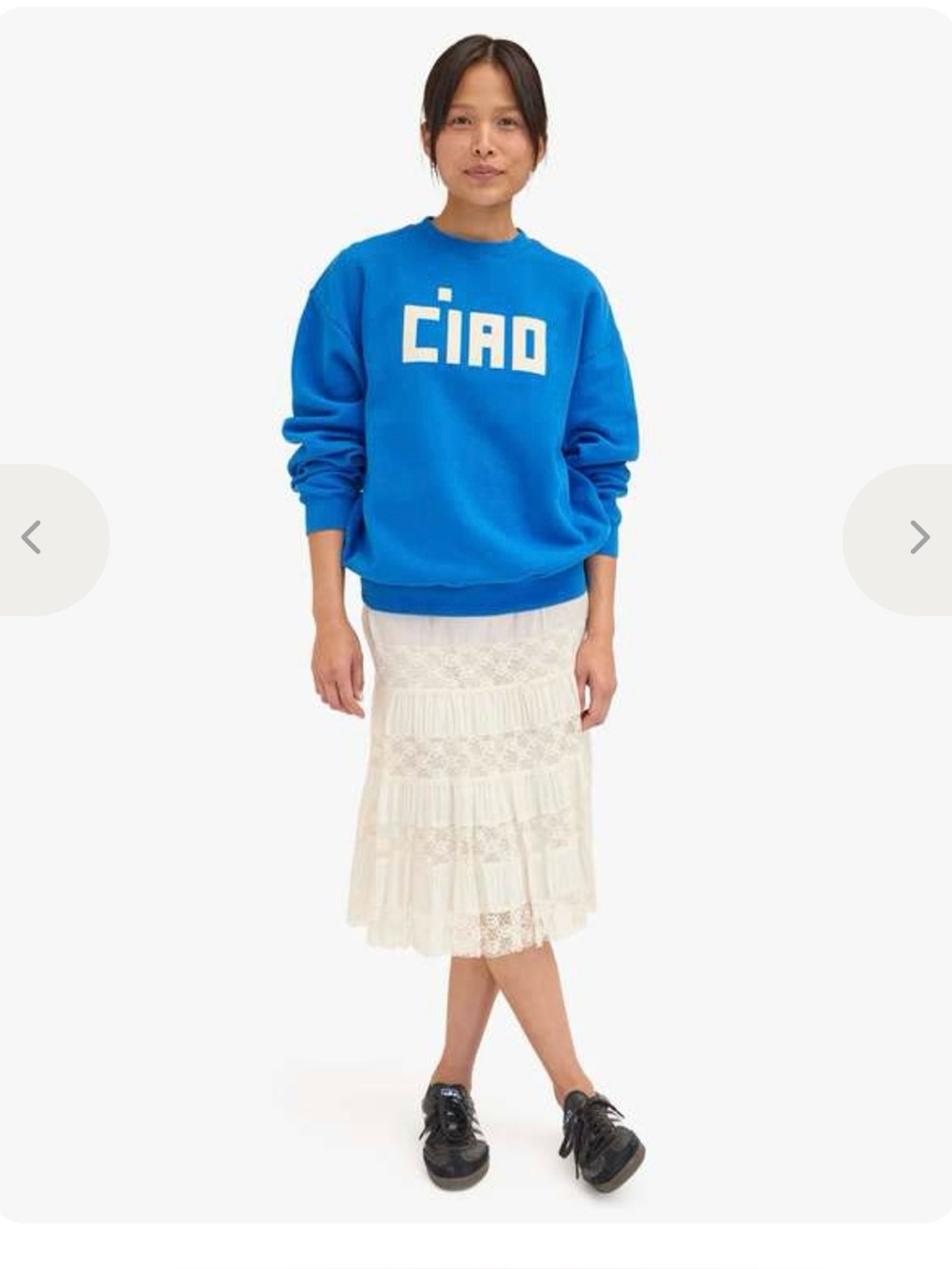 Clare V Royal Blue Ciao Sweatshirt